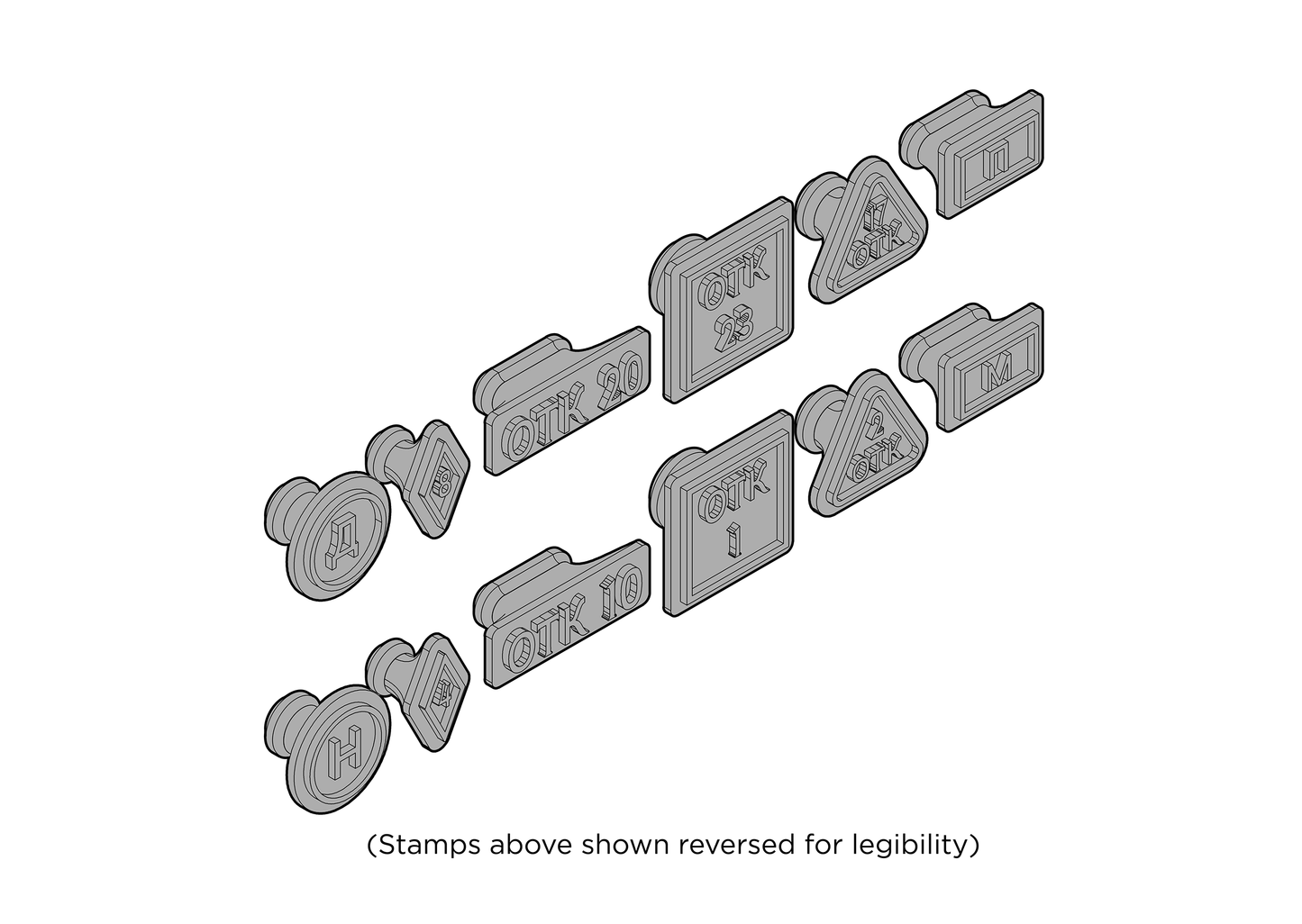 Tula & Izmash Mag "Proof" Stamps (12 different stamps)