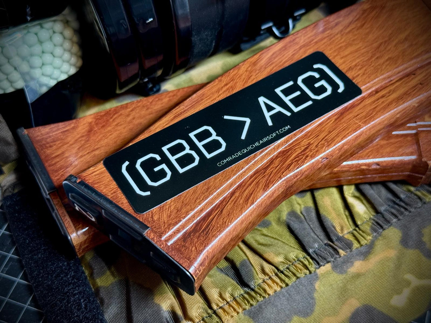 "GBB > AEG" Vinyl Sticker